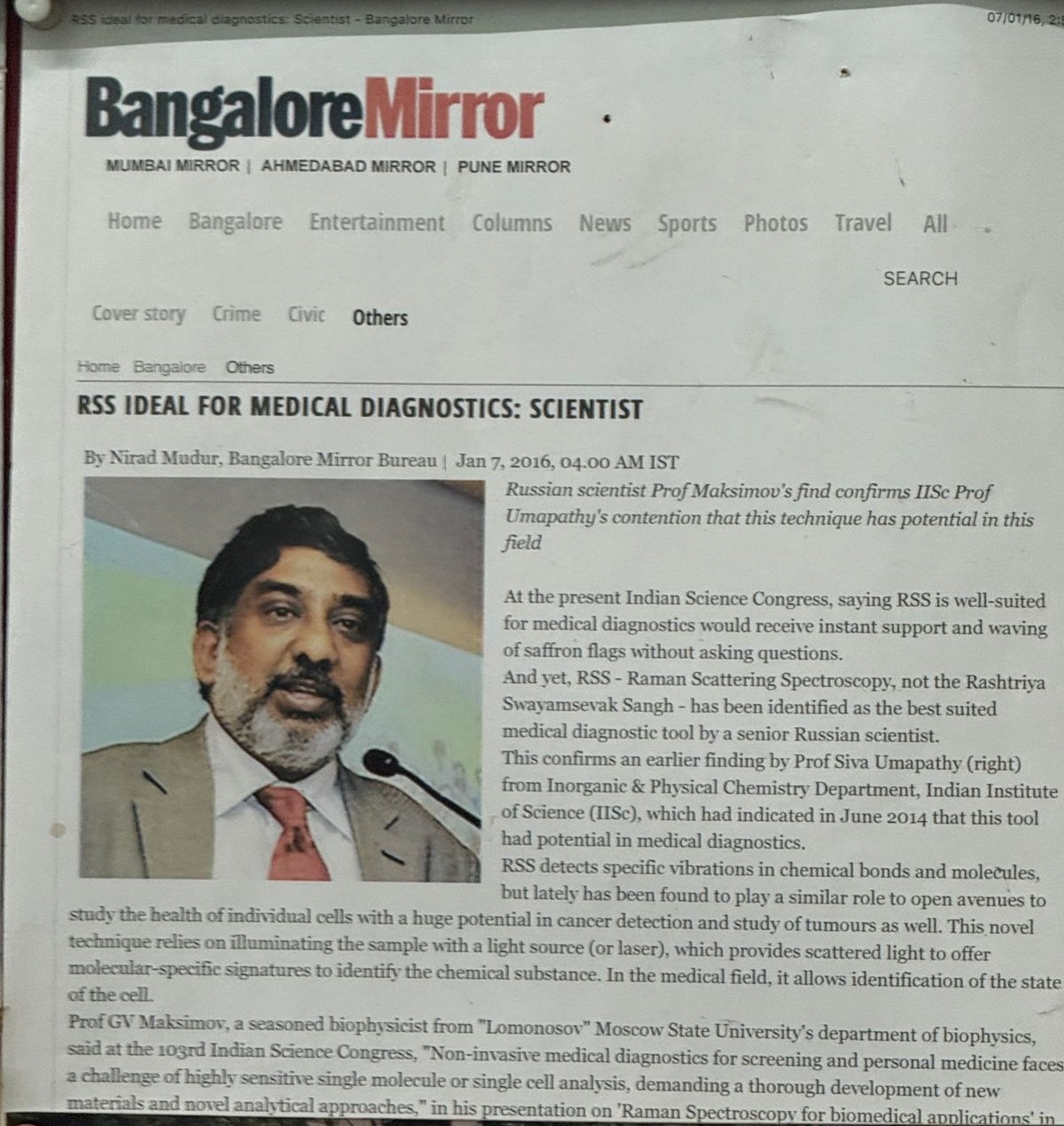 Raman Scattering Spectroscopy 