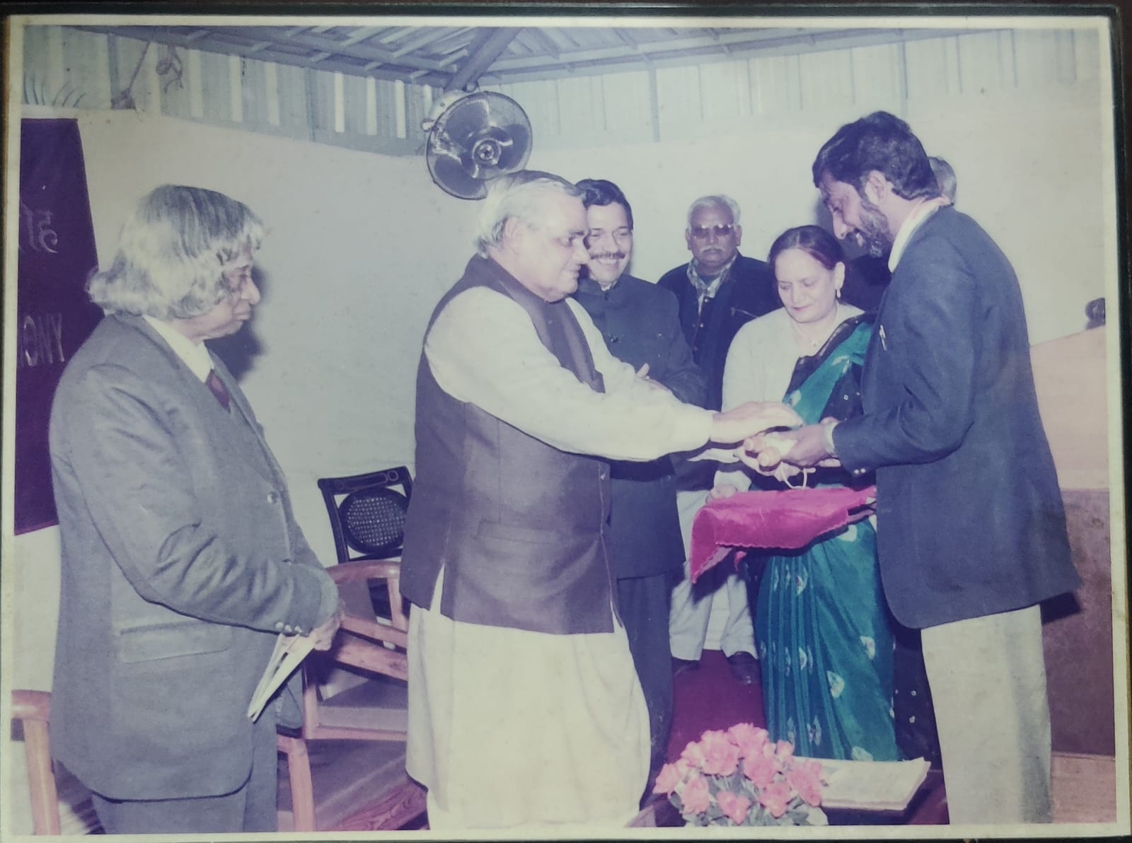 with PM Atal Bihari Vajpayee and President Abdul Kalam - receiving Rasthriya Swarna Jayanthi Award for His contribution to Science and Technology